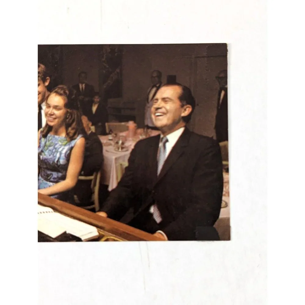 Vintage‎ Postcard Richard Nixon & Agnew 1972 Political Advertising Playing Piano